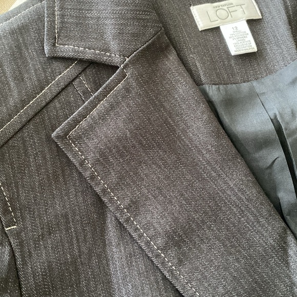 ANN TAYLOR LOFT denim blazer - Picture 9 of 9